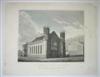 (NEW YORK CITY.) Davis, Alexander Jackson; artist. Group of 4 architectural views.